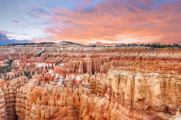 Anfiteatro Visto Pôr Sol Pôr Sol Bryce Canyon National Park — Fotografia de Stock