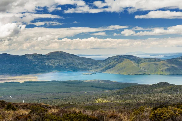 Lake Rotoaira Seen Slope Tongariro Tongariro Crossing National Park North — Stock Photo, Image