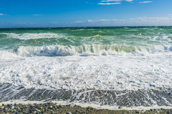 Mer Agitée Avec Violentes Vagues Dans Sud Terre Feu Argentine — Photo