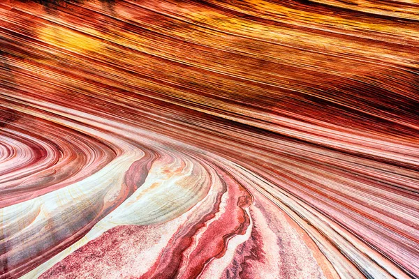 Wave Ist Eine Atemberaubend Lebhafte Versteinerte Dünensandsteinformation Coyote Buttes North — Stockfoto