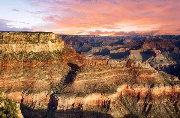 Beautiful Colors Shapes Grand Canyon Shortly Sunset Yavapai Point Arizona — Stock Photo, Image