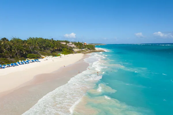 Żuraw Plaża Jest Jedną Najpiękniejszych Plaż Wyspie Barbados Karaiby Jest — Zdjęcie stockowe