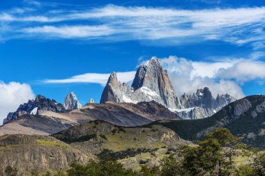 Mount Fitz Roy adlı Arjantin Los Glaciares Milli Parkı