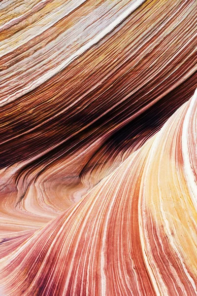 Wave Awesome Vivid Swirling Petrified Dune Sandstone Formation Coyote Buttes — Stock Photo, Image