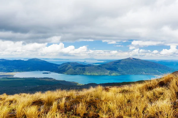 Lago Rotoaira Visto Desde Ladera Del Monte Tongariro Parque Nacional —  Fotos de Stock