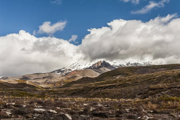 Wulkan Ruapehu Przekraczania Tongariro National Park Nowa Zelandia — Zdjęcie stockowe