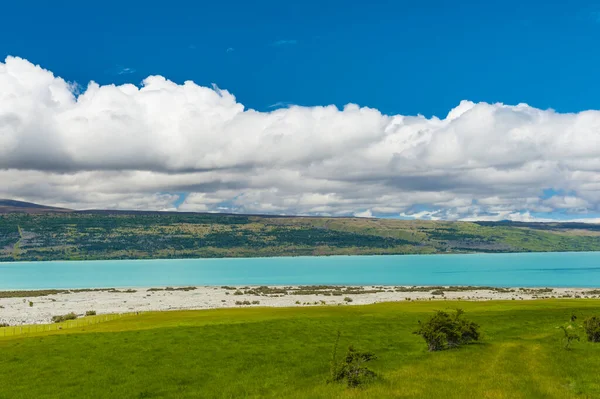 Krásné Neuvěřitelně Modré Jezero Pukaki Novém Zélandu — Stock fotografie