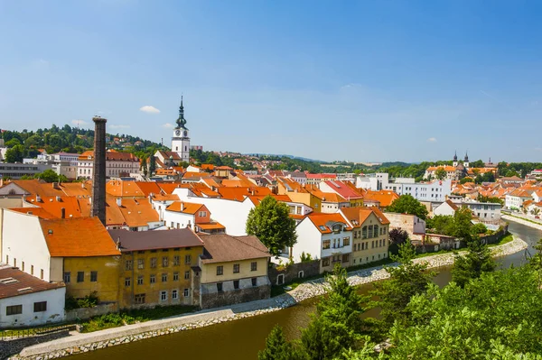 Ciudad Trebic Situada Moravia Este República Checa Centro Ciudad Río — Foto de Stock