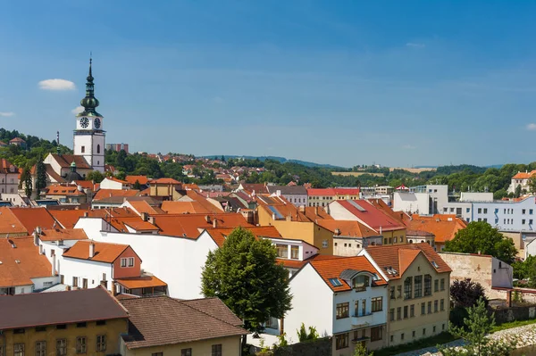 Staden Trebic Ligger Mähren Östra Tjeckien Centrum Och Floden Jihlava — Stockfoto