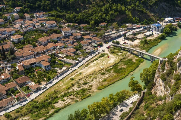 Stary Albański Miasto Berat Jest Jednym Dobrze Znanych Zabytków Unesco — Zdjęcie stockowe