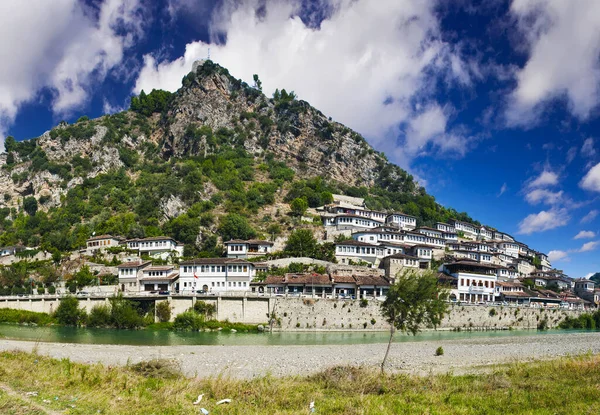 Città Vecchia Albanese Berat Uno Dei Più Noti Monumenti Unesco — Foto Stock