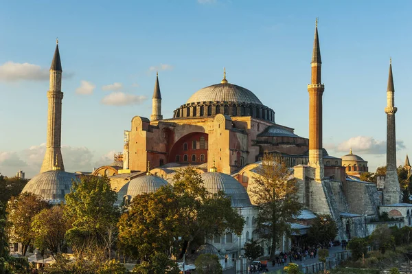 Hagia Sophia Godzinach Wieczornych Istanbul Turcja — Zdjęcie stockowe