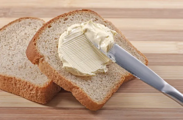 빵과 버터 스톡 사진