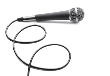 Microphone on white background clipart