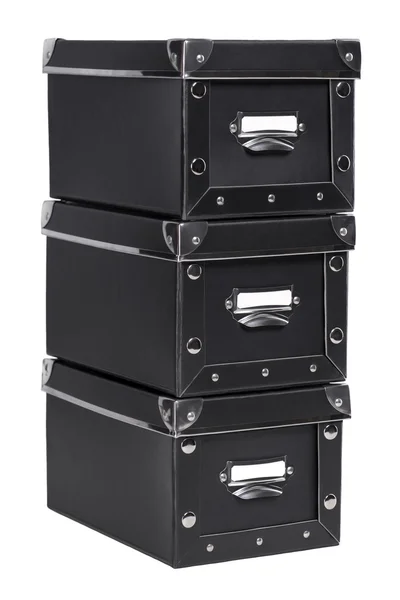 Stack of storage boxes — Stock Photo, Image