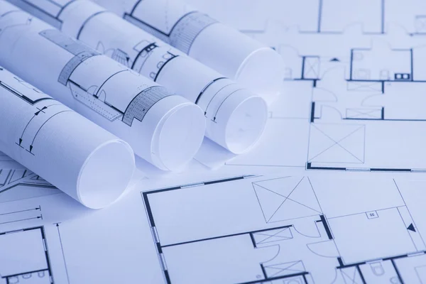 Rolls of Blueprints — Stock Photo, Image