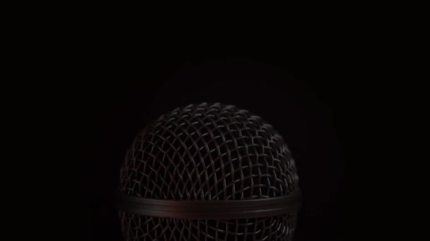 Microphone Black Background — Stock Video