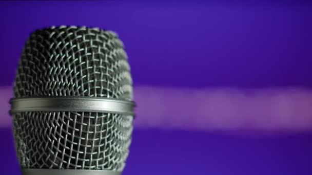 Mikrofon Pozadí Zvukovými Vlnovce — Stock video