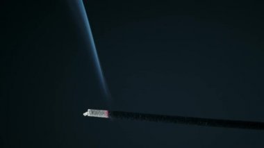 Tütsü çubuğu yanıyor ve siyah arkaplanda duman çıkıyor