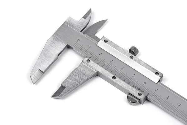 Beyaz Arkaplanda Vernier Caliper — Stok fotoğraf