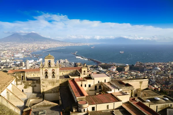 Napoli Körfezi ve Vezüv Yanardağı — Stok fotoğraf