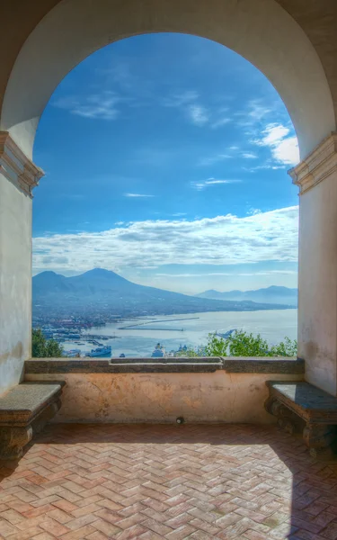 De vesuvius en de Golf van Napels, Italië — Stockfoto