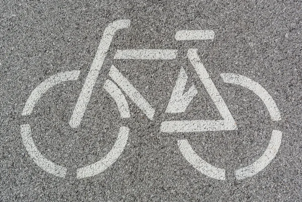 自行车车道标志 免版税图库图片