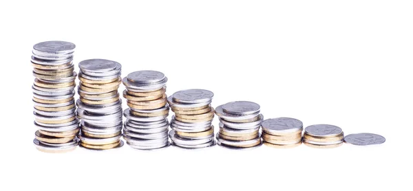 Falling stack of coins — Stock Photo, Image