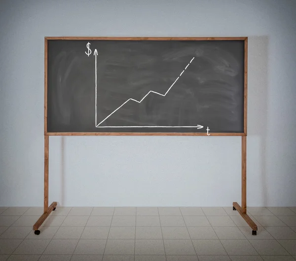 Graph of growth of money — Stock Photo, Image