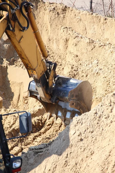 Construction site digger, excavator — Stock Photo, Image