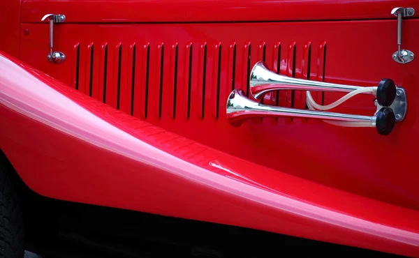 Cropped image classic old carchrome — Stock Photo, Image