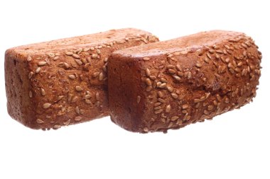 Beyaz arkaplanda ekmek