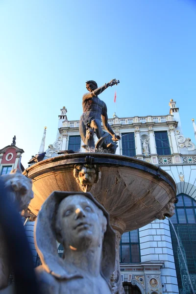 Fountain Neptun in Gdansk Danzing, Poland — Stock Photo, Image