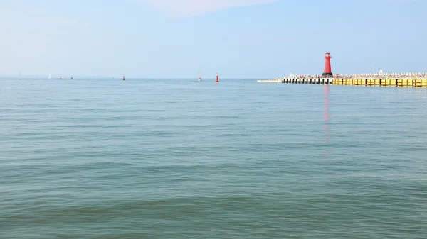 Faro báltico de mar en Gdansk, Polonia —  Fotos de Stock