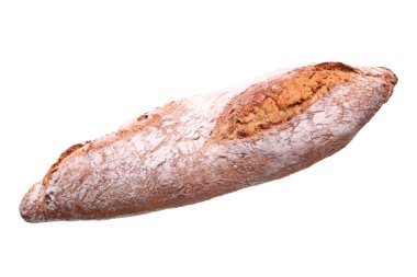 Beyaz arkaplanda ekmek