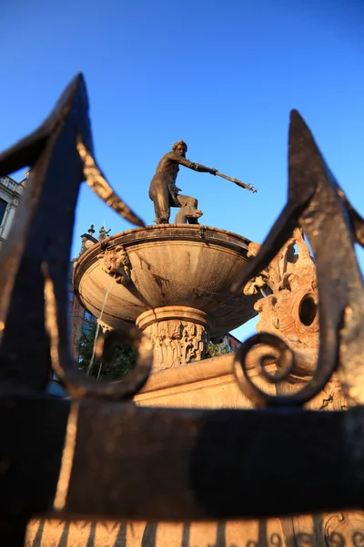 Fontein van neptun in gdansk danzing, Polen — Stockfoto