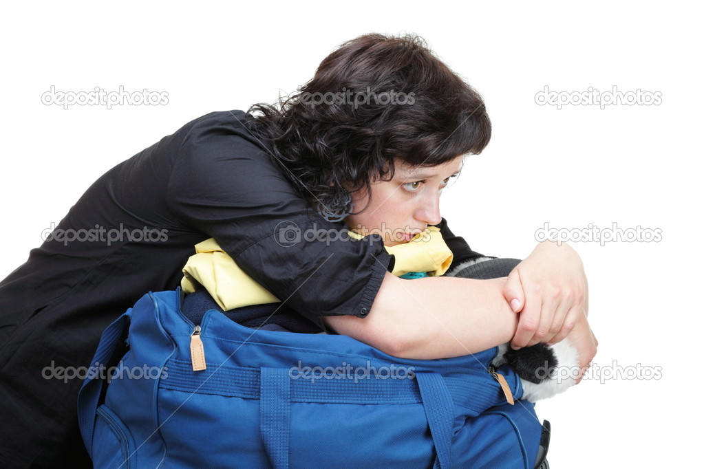 woman packing bags