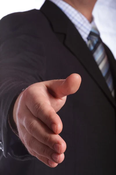 Business man open hand seal a deal — Stock Photo, Image