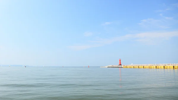 Baltische vuurtoren zee in gdansk, Polen — Stockfoto