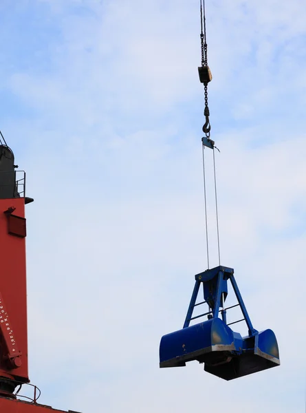 Blauer Hafenkran Terminal Seehafen — Stockfoto