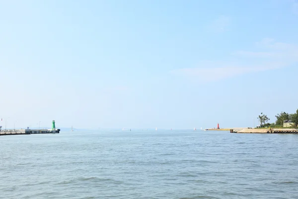 Deniz Baltık feneri Gdansk, Polonya — Stok fotoğraf