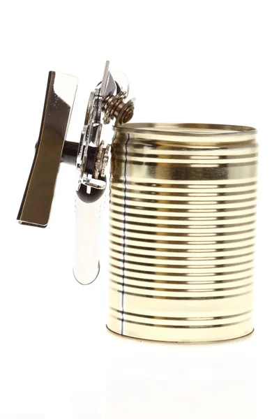 Can with can opener — Stock Photo, Image