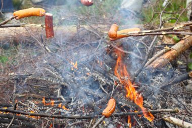 şenlik ateşi kamp ateşi yangın alevleri Steak Barbekü Izgara