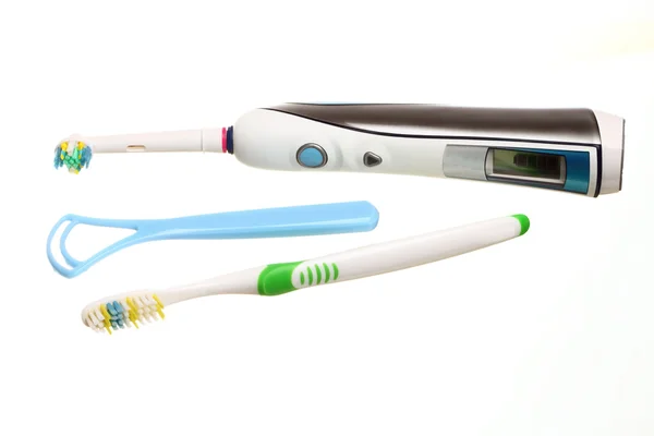 Electrical toothbrush isolated on white — Stock Photo, Image