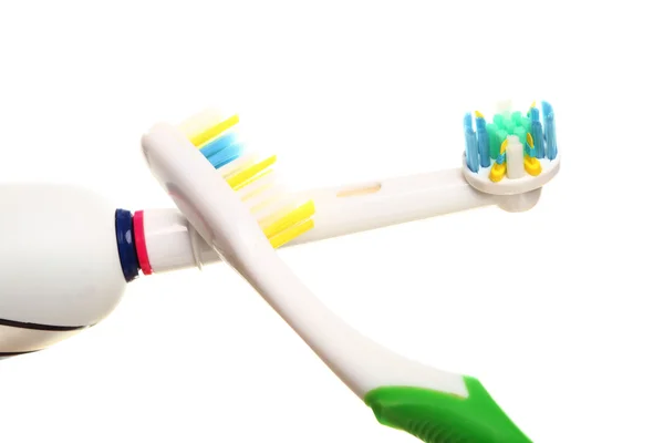 Electrical toothbrush isolated on white — Stock Photo, Image