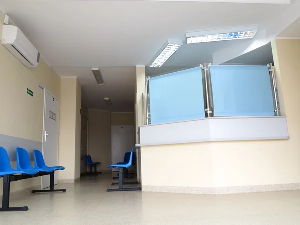 Blue stools in the waiting room — Stock Photo, Image