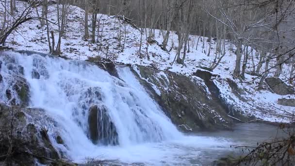 Waterfall in the mountain — Stock Video