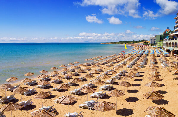 South Beach of Nessebar in summer