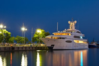 Luxury yacht in the port