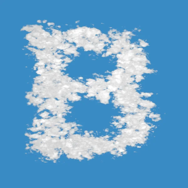 Cloud letter B — Stock Photo, Image